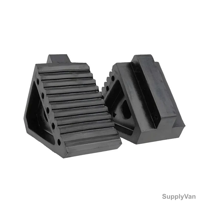 Wheel Chock, Rubber, S, 15CM Height x 10CM Width x 17.5CM Length, Black — image 1