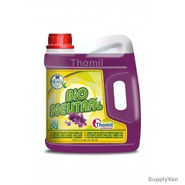 Thomil Bio Neutral Lilac Neutral Floor Cleaner, TSMF023, Lilac Scented, 4 Litre, Violet, PK4
