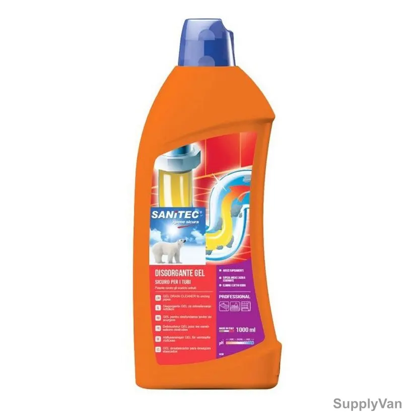 Sanitec Heavy Duty Alkaline Drain Opener, SN23-1, 1000ML, Clear