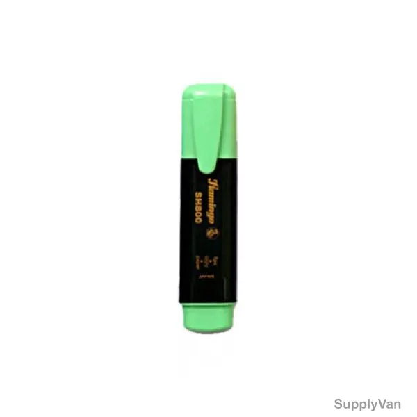 Flamingo Highlighter, SH-800GR, Chisel Tip Type, Green, 6 Pcs/Pack