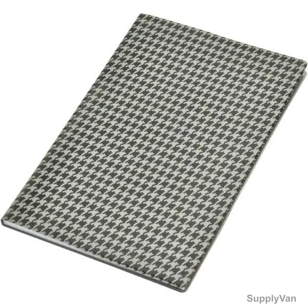 FIS 5MM Square Lines Notebook with PVC Soft Cover, FSNBP5A5100BKGY, 148 x 210MM, 100 Pages, Black and Grey