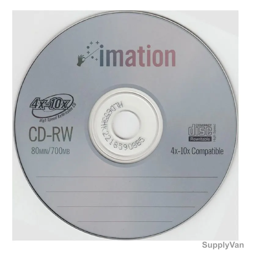 Imation CD-RW Disc, IMN-12381, 1x-4x, 700 MB, 80 min, Silver