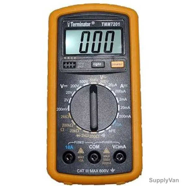 Terminator Pocket Size Digital Multimeter, TMM-7201, 500V, Yellow