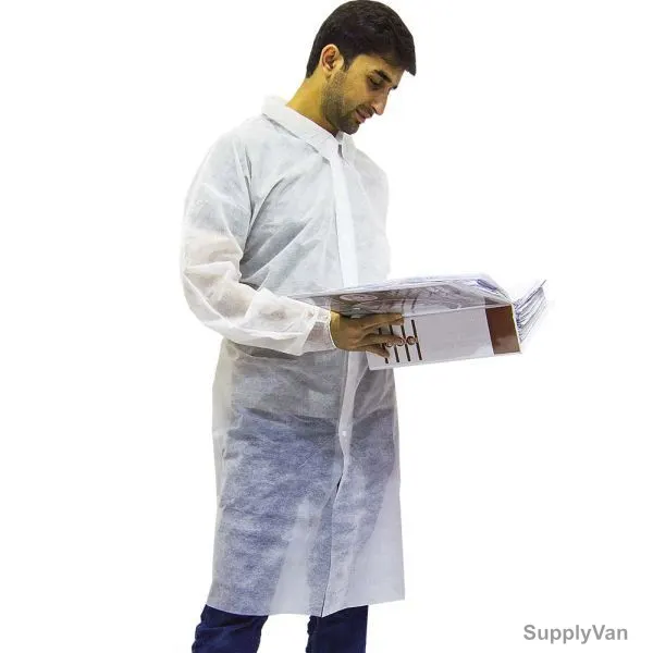 Empiral Labcoat, E107272804, PP Non-Woven,110 x 140CM, White — image 1