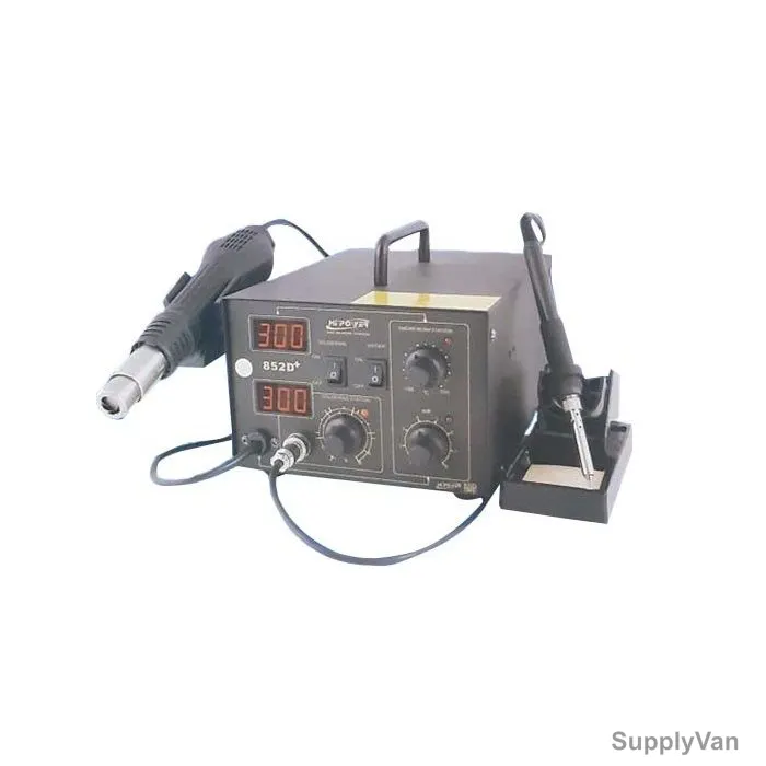 Phone Repair Brushless Fan Hot Air with Iron Soldering Station Air Soldering Machine, 852D, Black