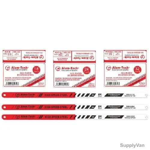 Alam-Tech Hack Saw Blade, AHSBH24, 24 Teeth, 12 x 1/2 Inch, PK100