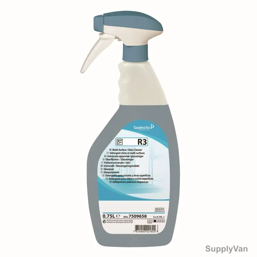Diversey R3 Multi Surface and Glass Cleaner, 7509658, 750ML