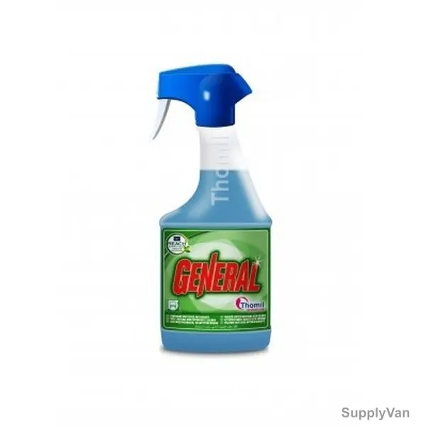 Thomil General Self-drying Multipurpose Cleaner, LSLG002, Floral Aroma Scented, 750ML, Blue, PK12