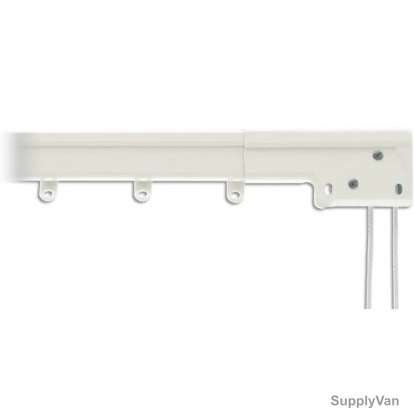 Graber Curtain Rail, Polyester, 4 Mtrs Length, 1 Kg Weight Capacity, White