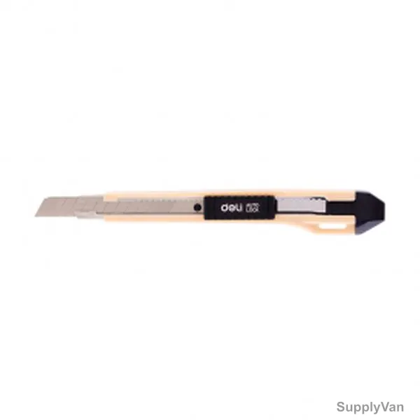 Deli Utility Knife, E2031, ABS and Steel, 9 x 80MM, Beige