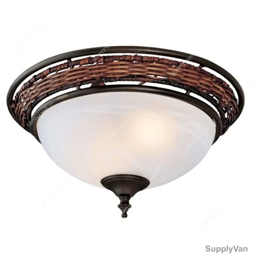 Hunter Wicker Bowl, 24120, 2 Light, 240MM, Weathered Bronze