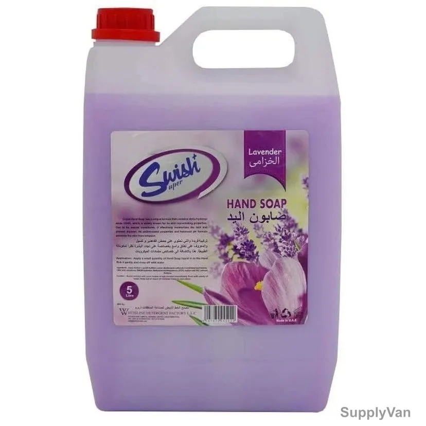 Swish Antibacterial Hand Soap, Lavender, 5 Ltrs