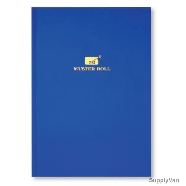 PSI Muster Roll Register, PSCIMUSTR, 2 Quire, F/C, 96 Sheets, Blue — image 1