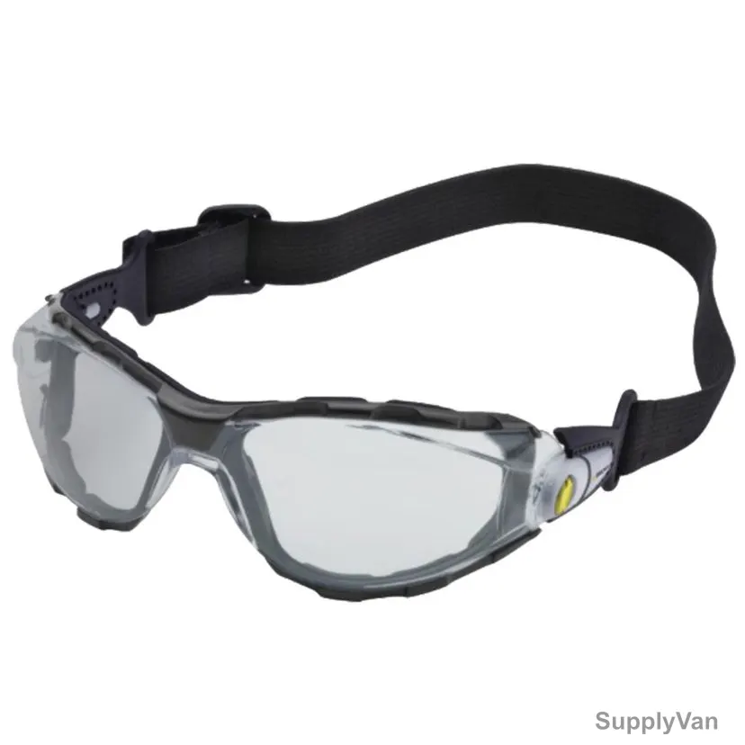 Deltaplus Working Safety Goggles With Black Strap, VE Pacaya, Polycarbonate, Clear — image 1