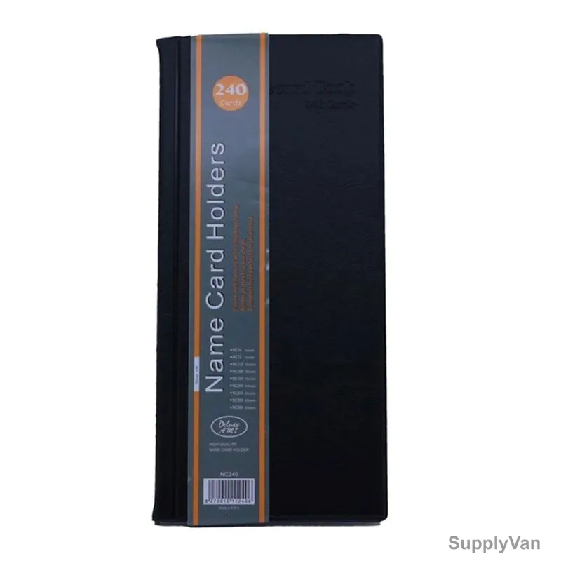 Deluxe Name Card Holder, 240 Cards, Black — image 1