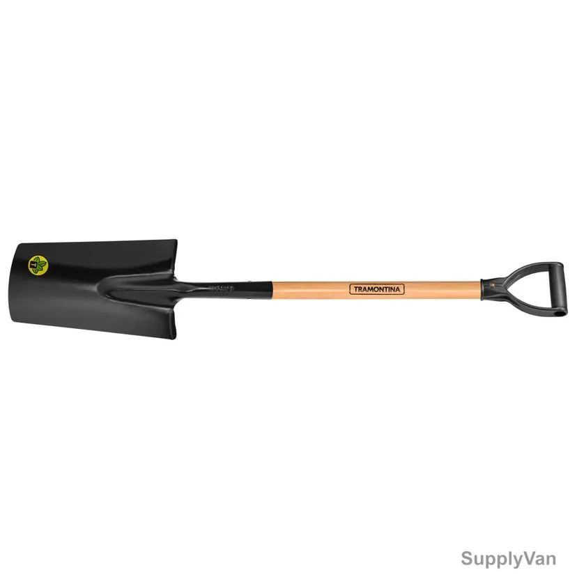 Tramontina Half Moon Shovel With 71CM Wood Handle, 77426404, Black — image 1
