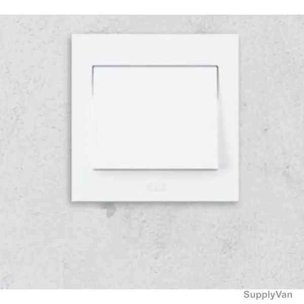 ABB Dual Pole Electrical Switch, BH171 WH, Kalo, 1 Gang, 1 Way, 20A