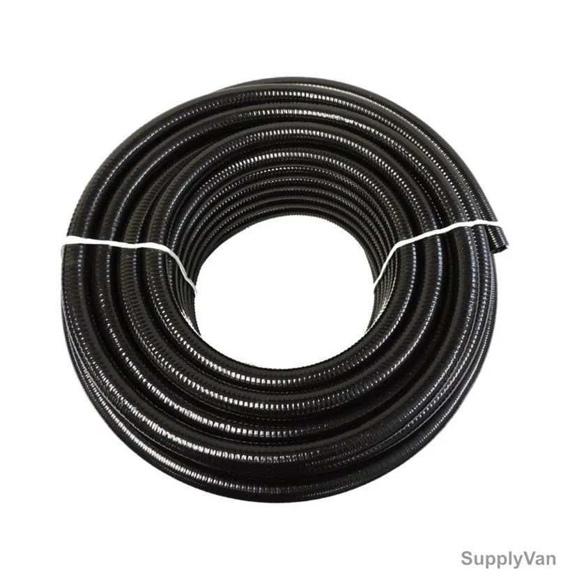 Precision Flexible Pipe, PVC, 25MM Dia x 25 Mtrs Length, Black