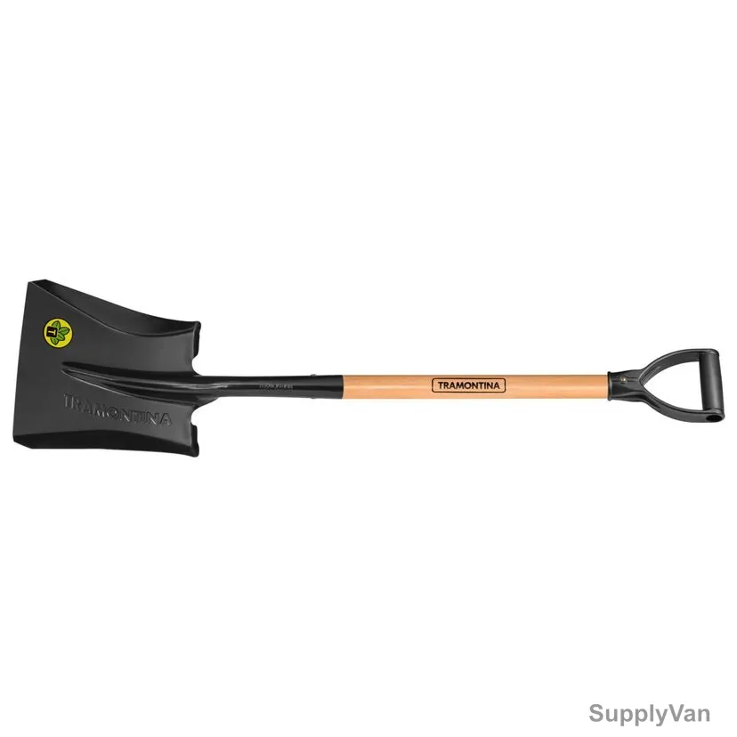 Tramontina Square Mouth Shovel With 71CM Wood Handle, 77472424, Black — image 1
