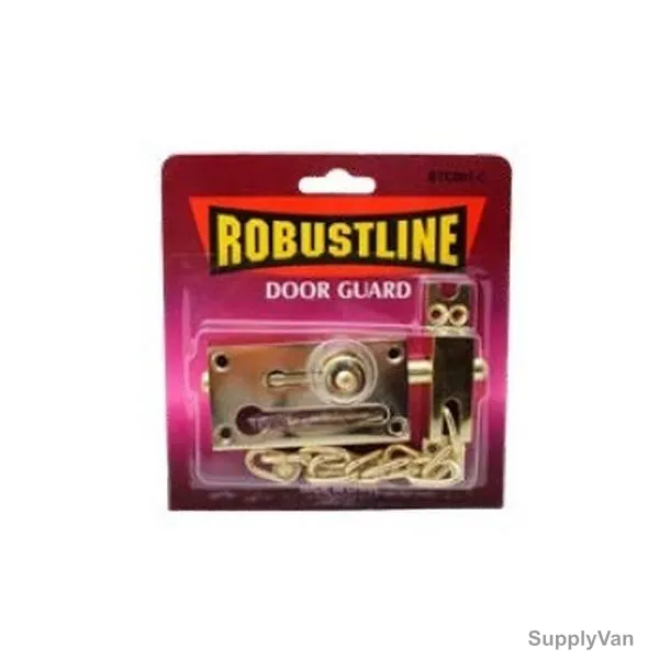 Robustline Door Chain Guard Lock with Double Locking System, BT-0010C, Stainless Steel, Brass Plated
