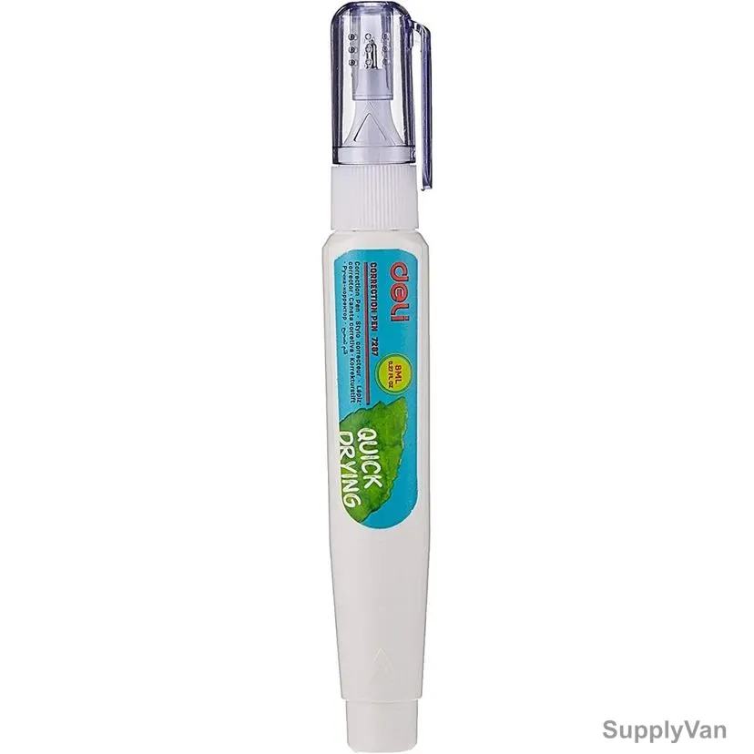 Deli Correction Pen, E7287, 8ML, White