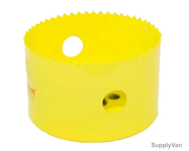 Starrett Hole Saw, SH0258, High Speed Steel, 67MM, 6 TPI, Yellow