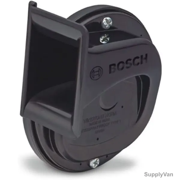 Bosch Symphony Fanfare Horn Set, F002H10028, 12V, 05-118dB, 80MM Dia, Black, 2 Pcs/Pack — image 1