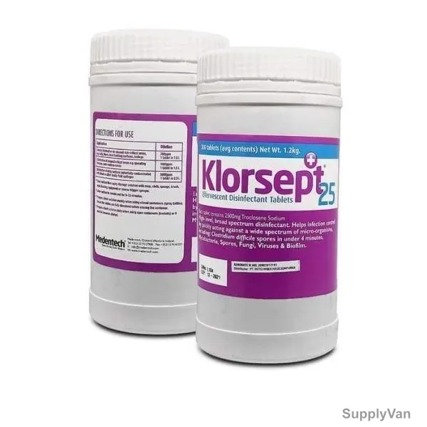 Klorsept Effervescent Disinfectant Tablets, 25, 300 Pcs/Pack