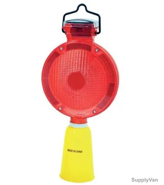 Sci Solar Flashing Light With 6 LED Light, S1359B, 7 Inch, Red