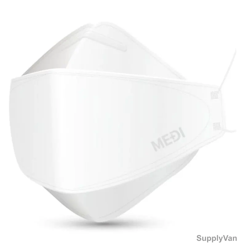Medi Mask Nano Fiber Filter Face Mask, KF94-01, 3 Ply, White, 3 Pcs/Pack — image 1