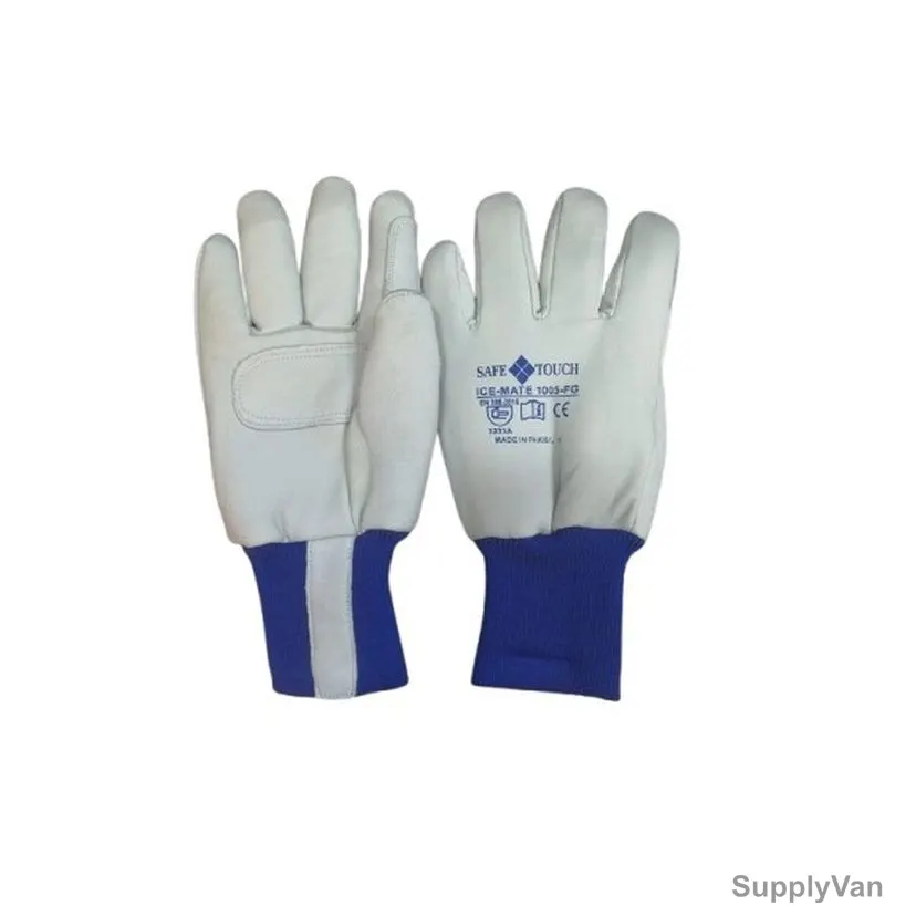 Safe Touch Cold Storage Freezer Gloves, 1005-FG, Free Size, White/Blue