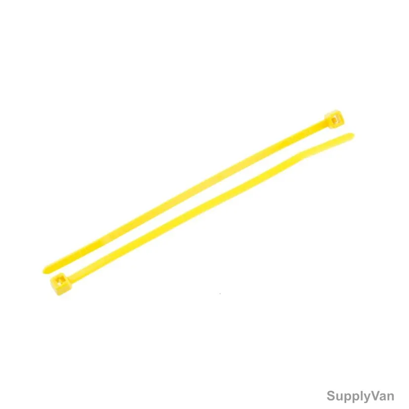 Speedwell Cable Tie, BNT2510, Nylon, 2.5MM Thk x 100MM Length, Yellow, 100 Pcs/Pack