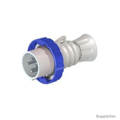 Gewiss Straight Plug, GW60026H, IP66, 16A, 2P+E, White-Blue