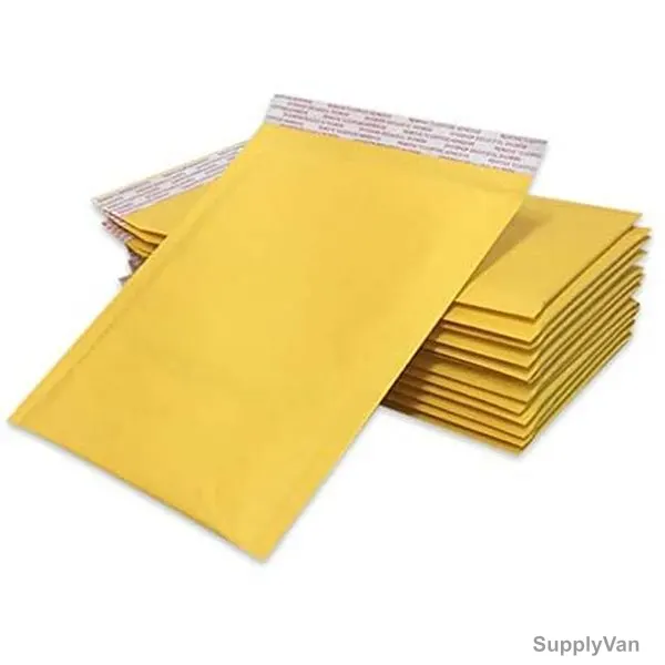 Bubble Envelope, Paper, Yellow, 5 Pcs/Pack