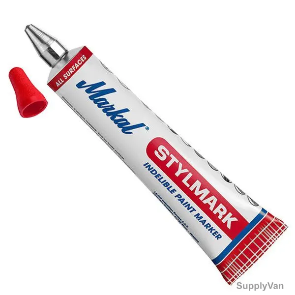 Markal Stylmark Paint Marker, 3MM, Red, 48 Pcs/Pack