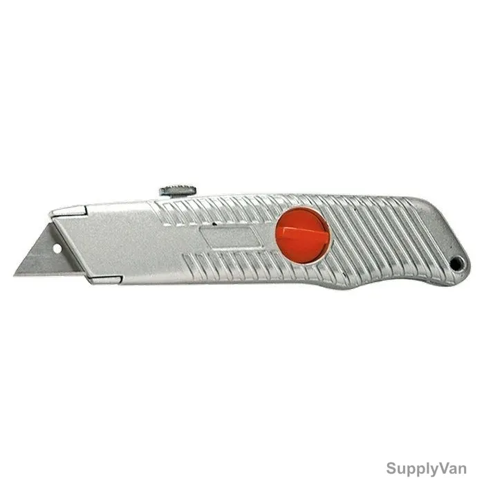 Mtx Retractable Trapezoidal Blade Knife, 789649, Stainless Steel, 18MM, Silver