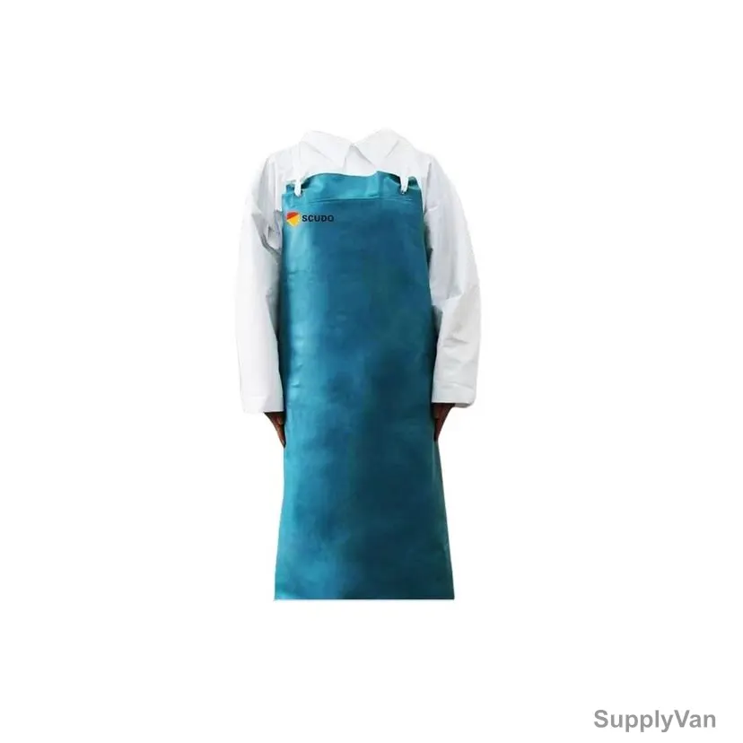 Scudo Chemical Protection Apron, SC-6001, PVC, Free Size, Aqua Green — image 1