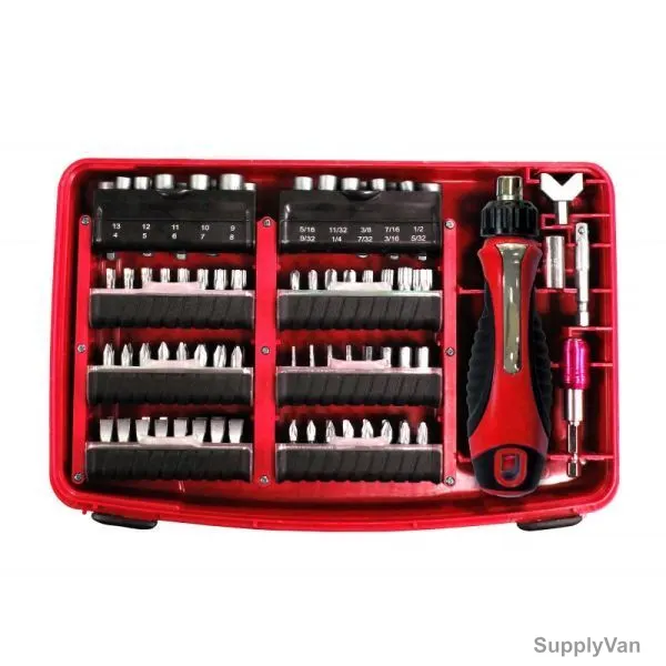 Vertex Ratchet Bit Driver, Nut Driver And Accessories Set, VXMB-121, 121PCS