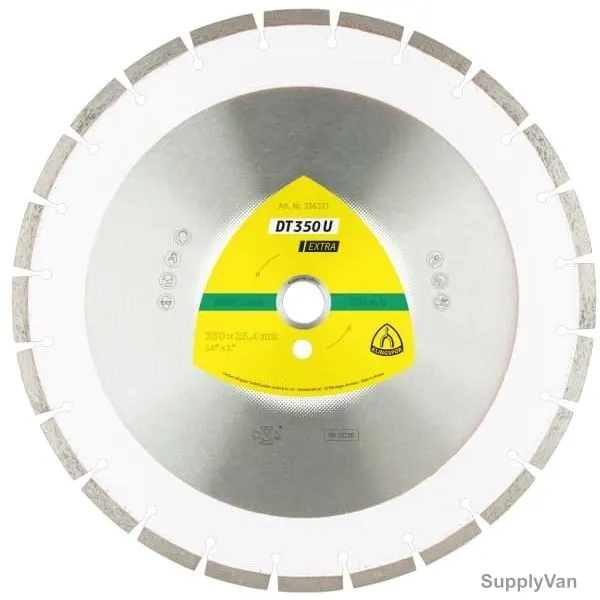 Klingspor Extra Diamond Cutting Blade, DT350U, 25.4 x 350MM