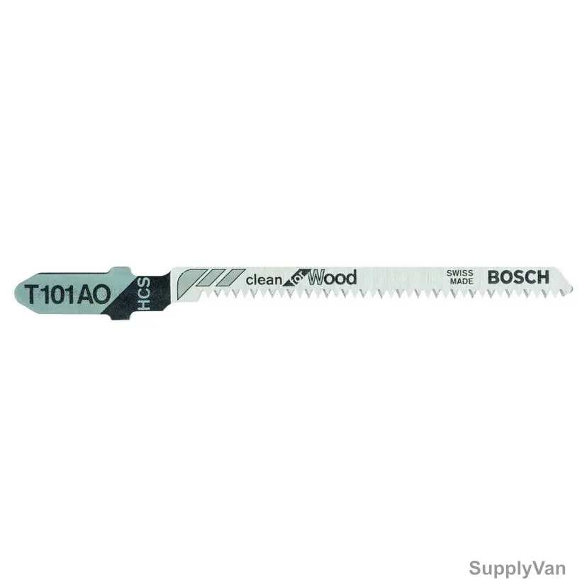 Bosch T 101 AO Wood Jigsaw Blade, 2608630031, HCS, 83MM Length, 5 Pcs/Pack — image 1