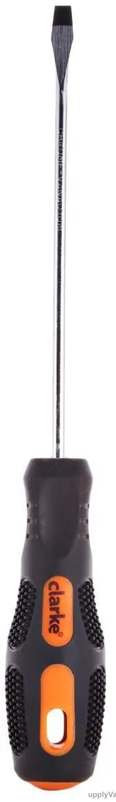 Clarke Fibre Handle Flat Screwdriver, SDF6FC, 6 Inch Length