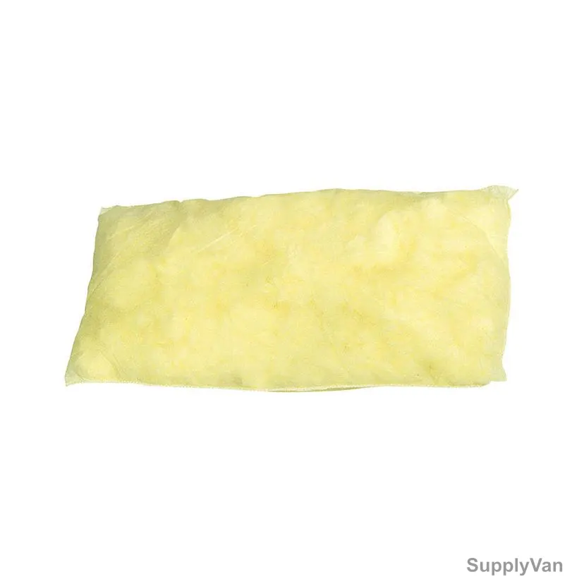 X-Mark Hazmat Sorbent Pillow, Liquid, 38 Gal, 8 x 18 Inch, Yellow, PK30