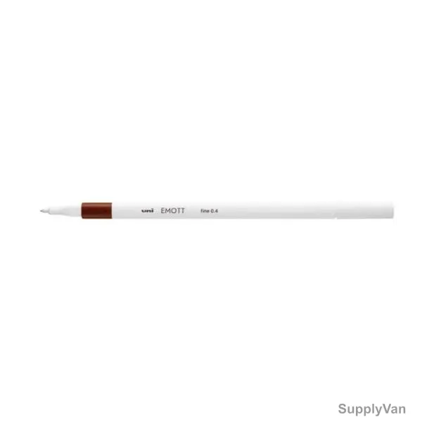 Uni-Ball Emott Fineliner Pen, PEM-SY-BN, 0.4MM Tip Size, Brown, 10 Pcs/Pack
