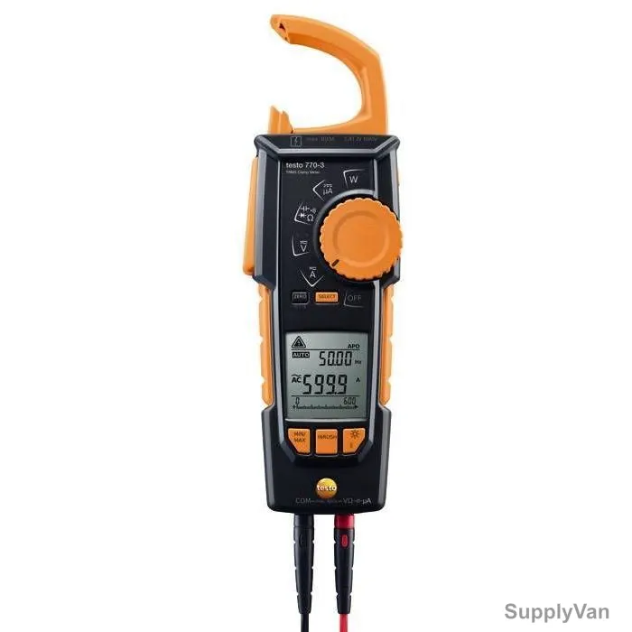 Testo TRMS Clamp Meter With Bluetooth, 0590-7703, -10 to 50 Deg.C — image 1