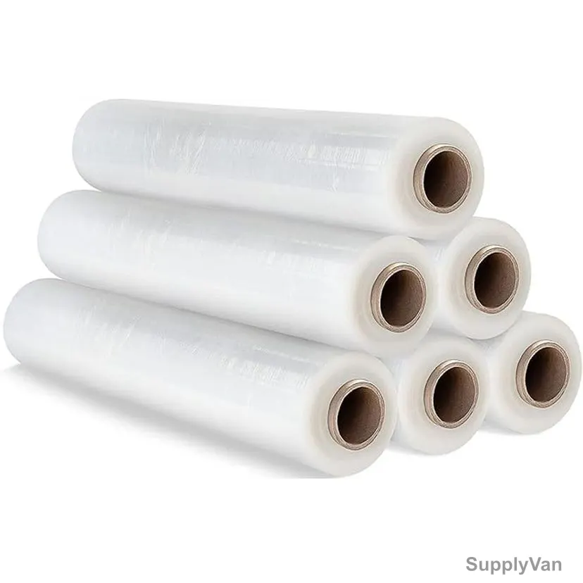 Stretch Film, 1.1 Kg, 300GM Core, 50CM Width, Clear, 6 Rolls/Carton — image 1