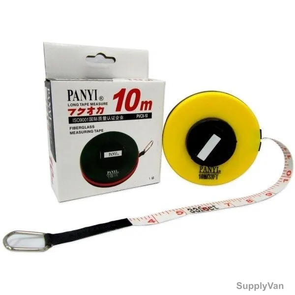 Panyi Fiberglass Measuring Tape, SHGT-PVC8-10, 10 Mtrs, Yellow