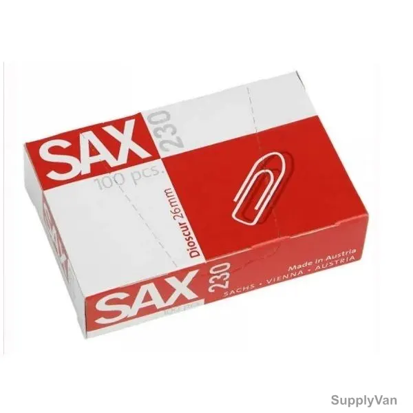 Sax Paper Clips, 230, 26MM, 100 Pcs/Pack