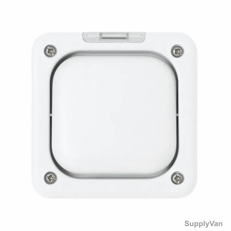 Mk Single Pole Waterproof Electrical Switch, K56401WHT, Masterseal Plus, Polycarbonate, IP66, 1 Gang, 10A, White