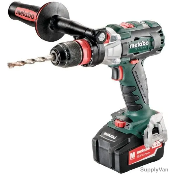 Metabo Cordless Hammer Drill With Metabox Case, SB-18-LTX-BL-Q-I, 18V