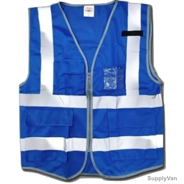 Taha Safety Vest, Sj Solid, Blue, XXL